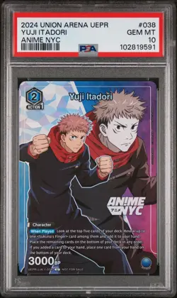 PSA 10 Union Arena Promo Yuji Itadori AnimeNYC JJK-1-038 Jujutsu Kaisen - Image 1