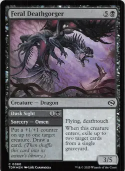 Feral Deathgorger FOIL C Tarkir: Dragonstorm 80 MTG - Image 1