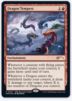1 X FOIL Dragon Tempest MTG 2024 Year Of The Dragon APAC League Promo NM English - Image 1