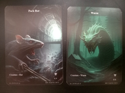 Pack Rat / Wurm Token EDH Digital Arts Tokens MTG Magic The Gathering - Image 1