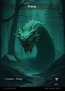Pack Rat / Wurm Token EDH Digital Arts Tokens MTG Magic The Gathering - Image 3