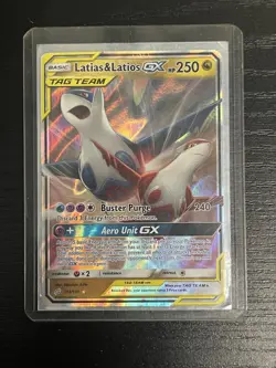 Pokemon Latias & Latios GX TAG TEAM Ultra Rare Holo SM-Team Up 113/181 Card - Image 1