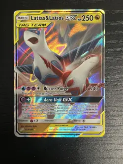 Pokemon Latias & Latios GX TAG TEAM Ultra Rare Holo SM-Team Up 113/181 Card - Image 2
