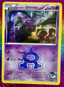 Pokemon Team Aqua's Grimer 7/34 2015 XY Double Crisis TCG Card !! Free S&H !! - Image 1