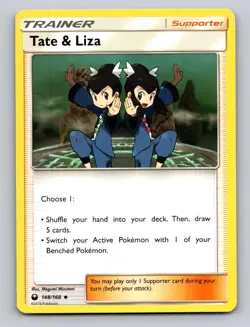 TATE & LIZA 148/168 UC CELESTIAL STORM POKEMON NM - Image 1
