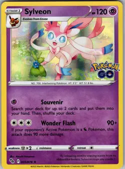 Sylveon 035/078 Holo Rare Pokemon GO Pokemon Holo Near Mint - Image 1