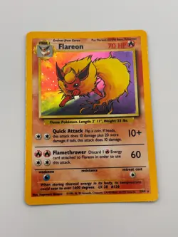 No Symbol Error Flareon Jungle Holo LP Vintage Pokemon 1999 3/64 - Image 3