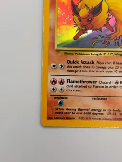 No Symbol Error Flareon Jungle Holo LP Vintage Pokemon 1999 3/64 - Image 5
