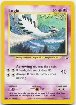 Lugia 20/64 Rare Neo Revelation Pokemon Moderately Played - Image 1