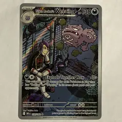 Pokemon Team Rocket's Weezing 199/182 Sv10: Destined Rivals Illustration Rare - Image 1