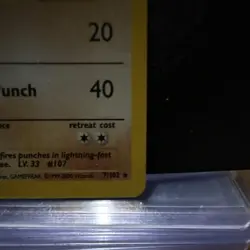 Pokemon Hitmonchan 7/102 Base Set Holo Rare 70 HP English 1999 Wizards - Image 5