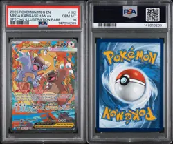 2025 POKEMON MEG EN-MEGA EVOLUTION SIR MEGA KANGASKHAN EX 182 PSA 10 GEM MINT - Image 3