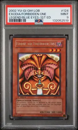 YU-GI-OH! LOB-LEGEND OF BLUE EYES WHITE DRAGON EXODIA THE FORBIDDEN ONE PSA 9 - Image 1