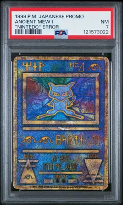 1998-99 POKEMON JAPANESE PROMO "NINTEDO" ERR ANCIENT MEW I PSA 7 - Image 1
