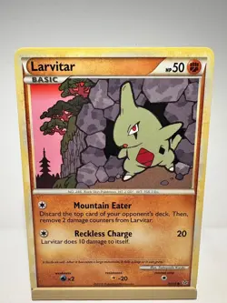 Larvitar 50/95 Common HGSS Unleashed Pokemon Lightly Played - Image 1