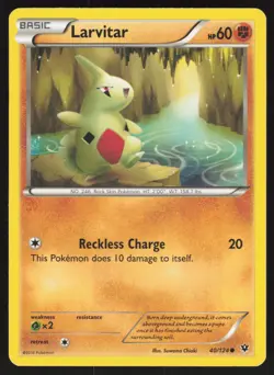 Larvitar 40/124 Common Fates Collide Pokemon Near Mint - Image 1