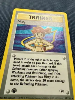 Misty Trainer LP 18/132 - 1st Edition Holo Gym Heroes 🏝 Pokemon 2000 WOTC (A) - Image 3