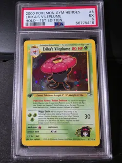 Pokemon Erikas Vileplume WOTC 1st Edition Gym Heroes 5/132 - Image 1
