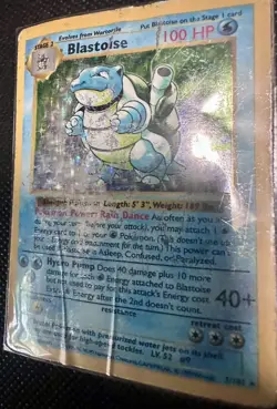 Blastoise 2/102 Shadowless Holo Rare Base Set WOTC Pokemon Damaged - Image 3