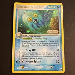 Pokemon Omastar 23/92 Legend Maker Reverse Holo STAMPED MP - Image 1