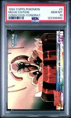 1999 TOPPS POKEMON THE MOVIE EDITION #3 MOVIE EDITION PSA 10 - Image 1
