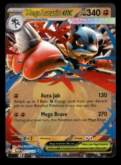 Mega Lucario ex 077/132 Mega Evolution Pokemon NM - Image 1