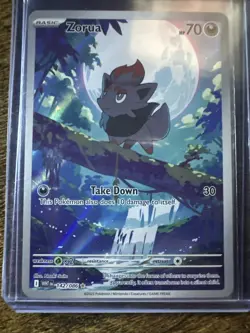 Zorua 142/086 Illustration Rare, White Flare, Full Art Holo, Pokemon TCG, NM - Image 1