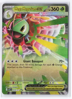 Pokemon TCG Mega Meganium ex 010/217 Ascended Heroes NM - Image 1