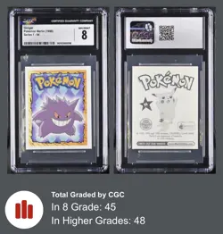 Pokemon 1998 Topps Merlin Series 1 Gengar Haunter Gastly CGC 8 Near Mint 😈🔥 - Image 2