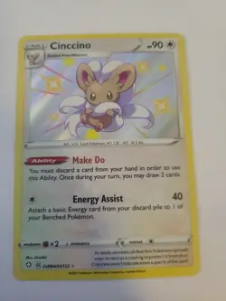 Pokemon TCG Cinccino Shining Fates SV094/SV122 Holo Shiny Holo Rare Colorless - Image 1