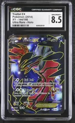 Pokemon 2014 Yveltal EX XY Base Set 144/146 Ultra Rare Holo - CGC 8.5 - Image 1