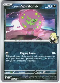 Cynthia's Spiritomb 129/182 Uncommon Destined Rivals Pokemon Reverse Holo NM - Image 1