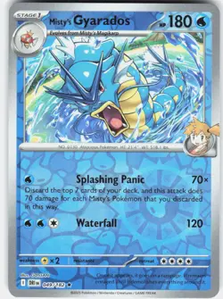Misty's Gyarados 049/182 Rare Destined Rivals Pokemon Reverse Holo Near Mint - Image 1