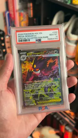 MEGA GENGAR EX PSA 10 #284 ASCENDED HEROES SIR POKEMON - Image 1