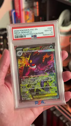 MEGA GENGAR EX PSA 10 #284 ASCENDED HEROES SIR POKEMON - Image 2