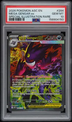 MEGA GENGAR EX PSA 10 #284 ASCENDED HEROES SIR POKEMON - Image 4
