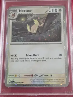 2024 POKEMON TEF EN-TEMPORAL FORCES 127 NOCTOWL BLOODMOON URSALUNA EX BOX PSA 10 - Image 3