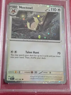 2024 POKEMON TEF EN-TEMPORAL FORCES 127 NOCTOWL BLOODMOON URSALUNA EX BOX PSA 10 - Image 4