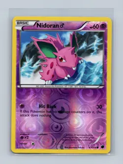Nidoran M 43/116 Common Plasma Freeze Pokemon Reverse Holo Lightly Played - Image 1