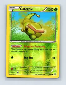 Caterpie 3/83 Common Generations Pokemon Reverse Holo Lightly Played - Image 1