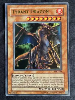 Yu-Gi-Oh! Tyrant Dragon LOD-034 Unlimited VLP! Ultra Rare - Image 2