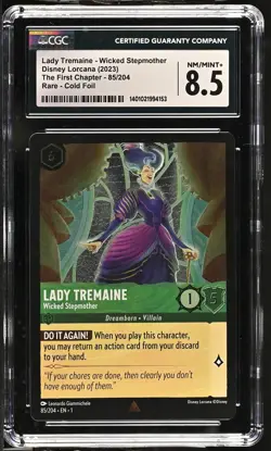 Disney Lorcana GRADED Lady Tremaine Stepmother 85/204 Rare NM/8.5 CGC - Image 1