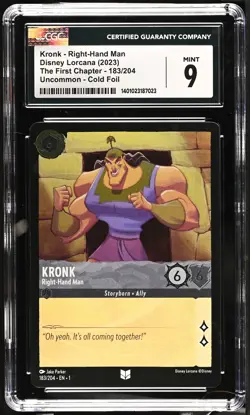 Disney Lorcana GRADED Kronk Right-Hand Man 83/204 First Chapter 9 CGC - Image 1