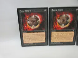 FUNERAL CHARM X3 MAGIC THE GATHERING VISIONS VINTAGE MTG CARD #376 - Image 3