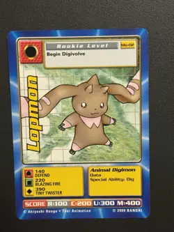 Lopmon Mo-02 Digimon Movie Promo Card 2000 - Image 1