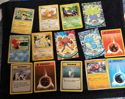 Pokemon TCG 14-Card Vintage Rocket Base Set Neo Topps 1999 Nintendo Rare Bin #41 - Image 1