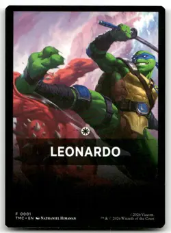 Leonardo Theme Card #1 NM Commander: Teenage Mutant Ninja Turtles TMC Magic MTG - Image 1