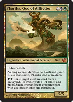 MTG Pharika, God of Affliction - Foil EX, English, Journey into Nyx NM - Image 1