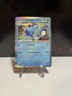 Pokemon TCG Delfinator SVP036 Obsidian Flammen Stamp Promo Holo DE NM - Image 1