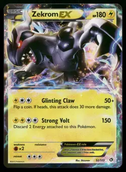 Zekrom EX 52/113 Legendary Treasures Ultra Rare Holo English POKEMON - Image 1